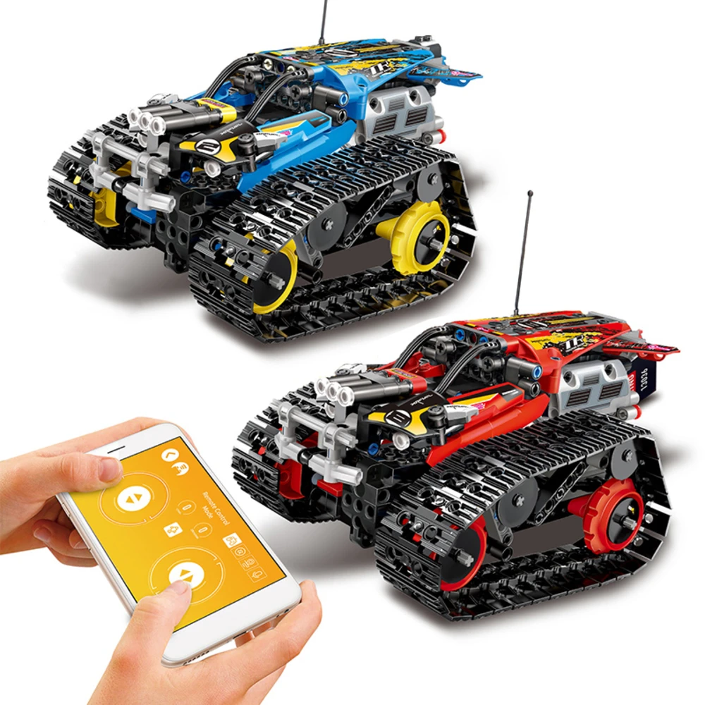 

Technic RC Tracked Stunt Racer Leping Building Blocks Fit Legoing Creator APP Remote Control Car Bricks Toys Gifts For Children