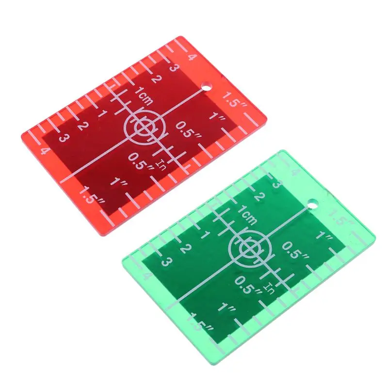 

Laser Target Card Plate inch/cm for Green and Red Laser Level Target Plate