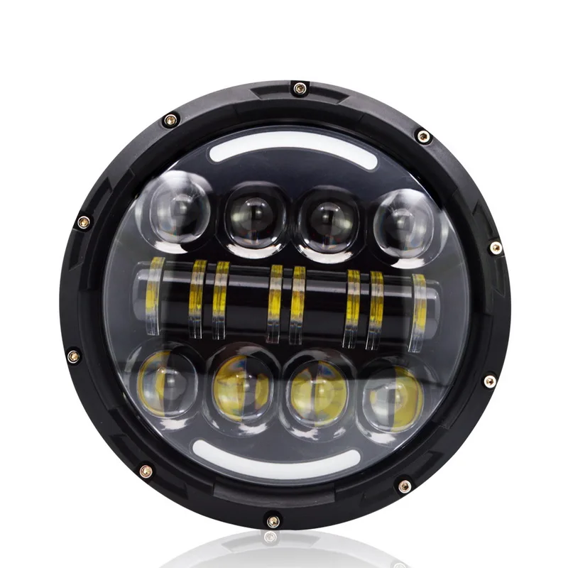 Safego 40 Вт 7 &quotкруглый светодиодный фары DRL Высокий Низкий Луч указатель поворота с