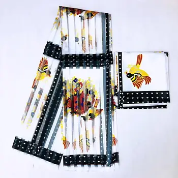 

African wax fabric white Organza silk wax latest design silk organza fabrics african wax style for women dress