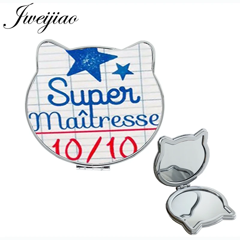 JWEIJIAO Super Maitresse кошачьи ушки в форме здоровья карманное зеркало складное милое компактное зеркало для учителя подарок на день CT261