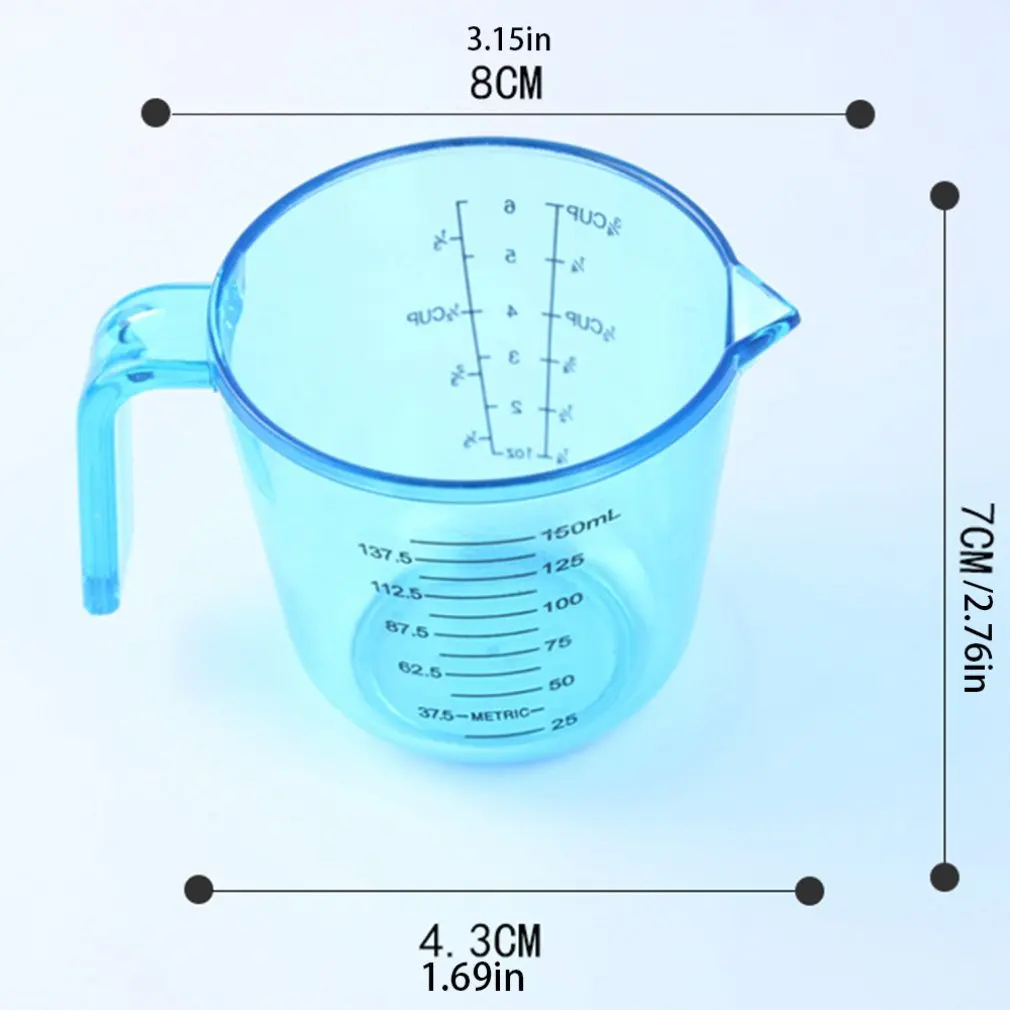 Прозрачные Инструменты для выпечки Кухонные инструменты 150 мл Масштабируемые качественные пластиковые мерные стаканчики Инструменты для выпечки