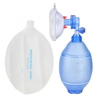 

Manual Resuscitators PVC Adult Oxygen Bag First Aid Kit Tool Simple Breathing Balloon Apparatus For First Aid Oxygen Machine