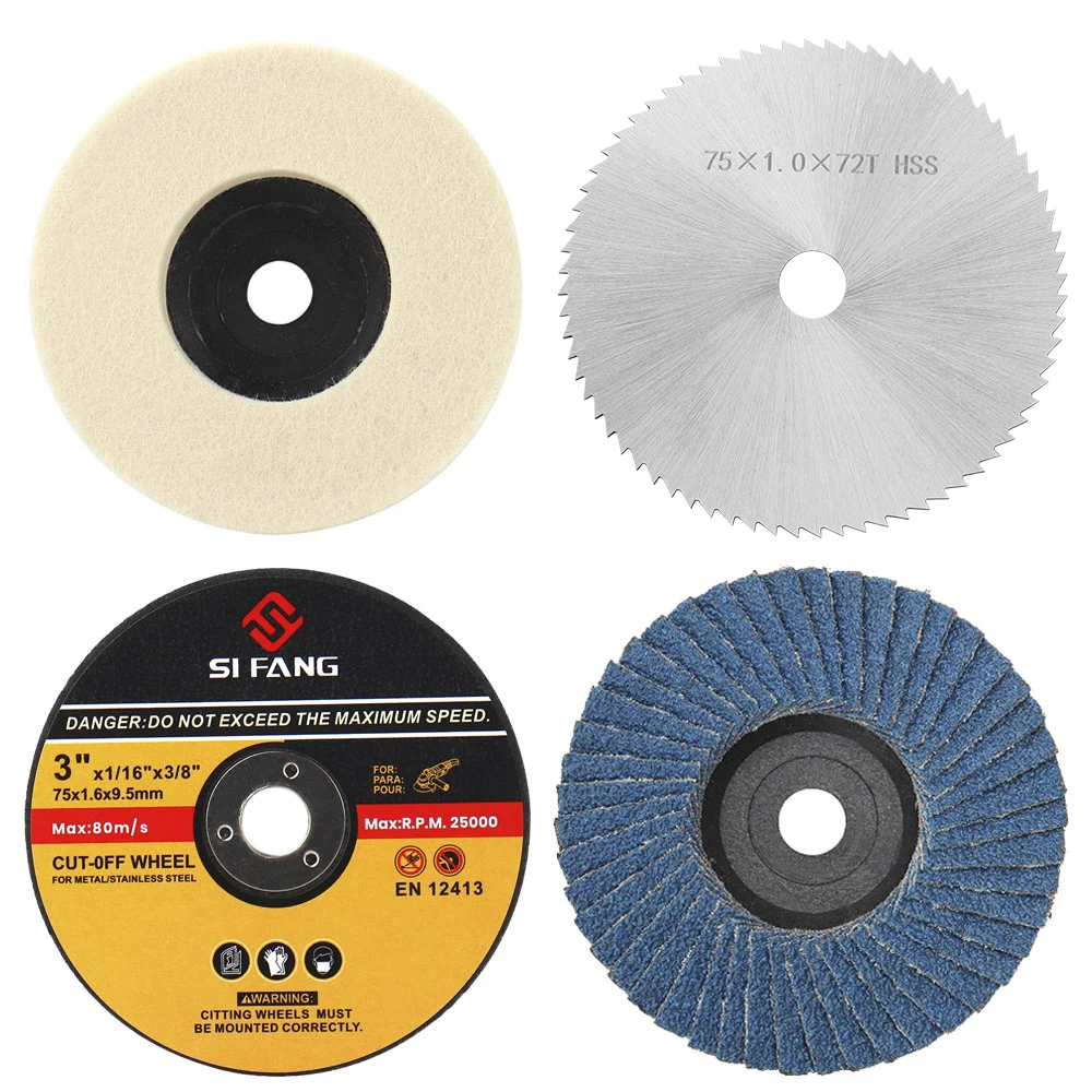 50mm/75mm Diamond Cutting Wheels Wool Polishing Wheel Hss Circular Saw Blade Angle Grinder Wheel Drill Rotary Tool Accessories 32pcs diamond cutting wheels hss circular saw blade rotary woodworking tool for dremel mini drill rotary powel tool accessories