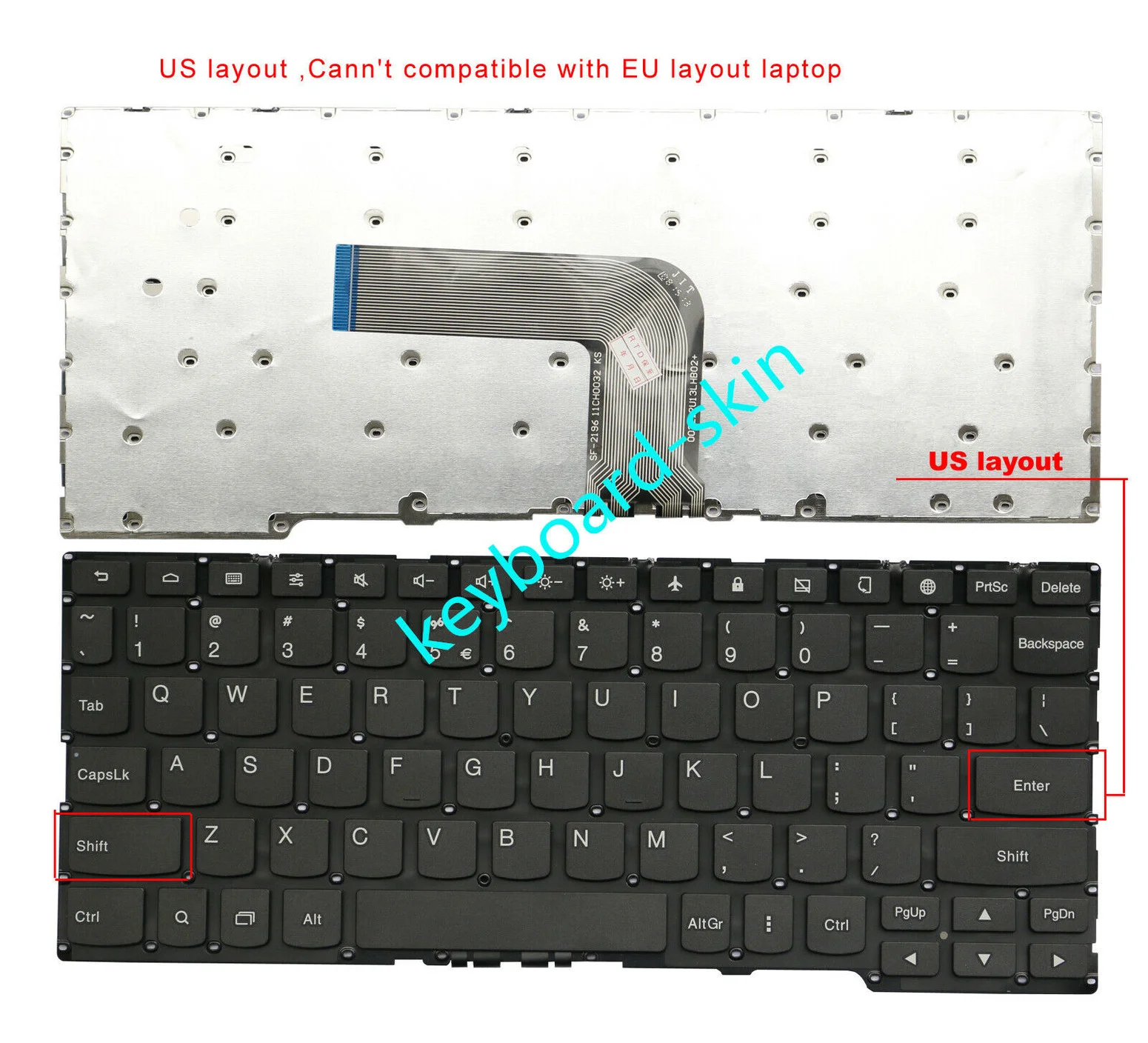Новая клавиатура US без подсветки рамки для ноутбука Lenovo Ideapad A10 A10-70 Flex 10 A10-NTH 25214006 |