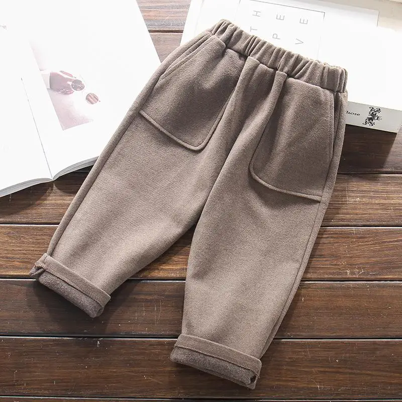 Maonizi/штаны для девочек; детская одежда; сезон осень-зима; однотонные детские брюки для маленьких девочек; размеры 90-130