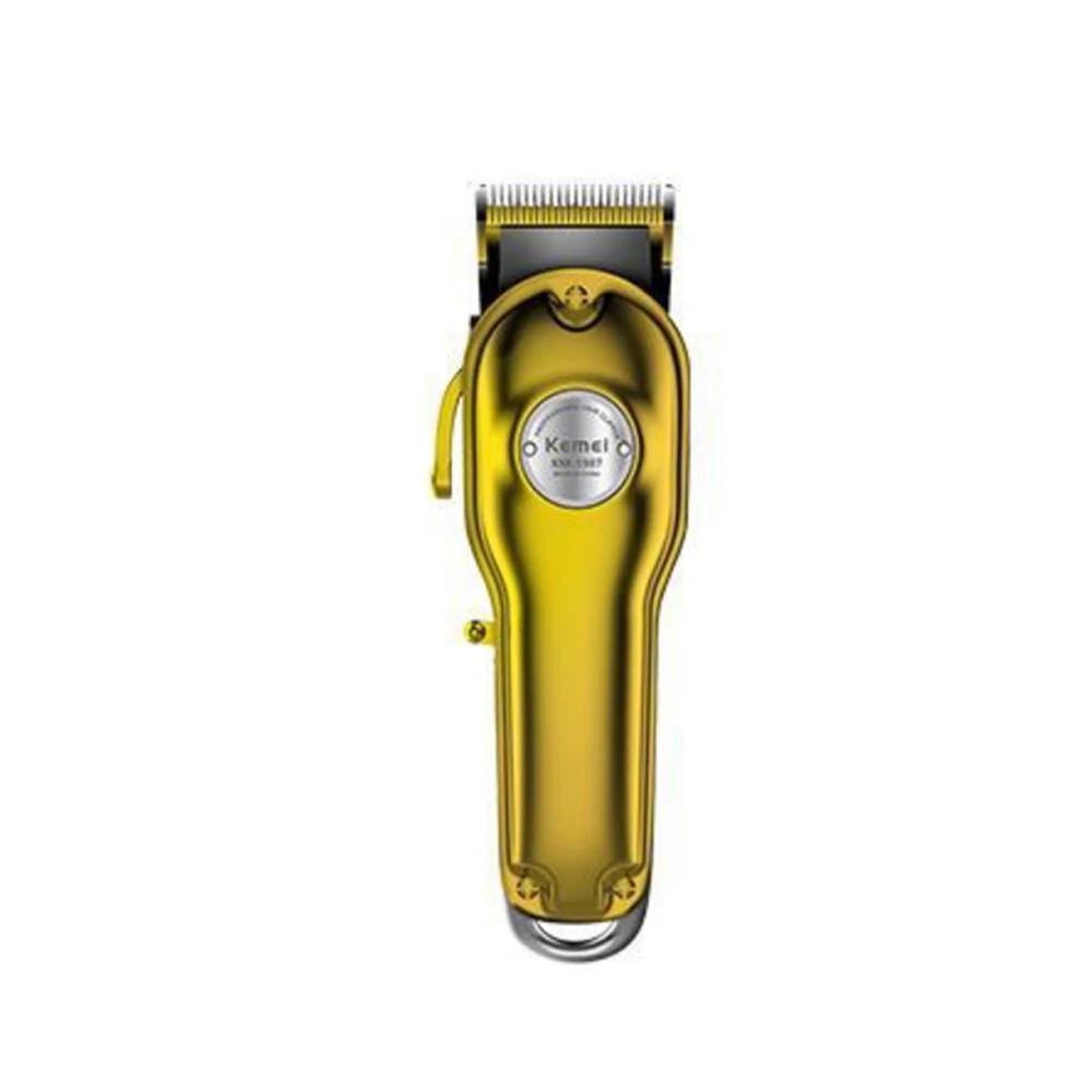 

KEMEI KM-1987 Professional Electric All Metal Hair Clipper Powerful Cordless Hair Trimmer Men Silver and Gold Haircut Machine