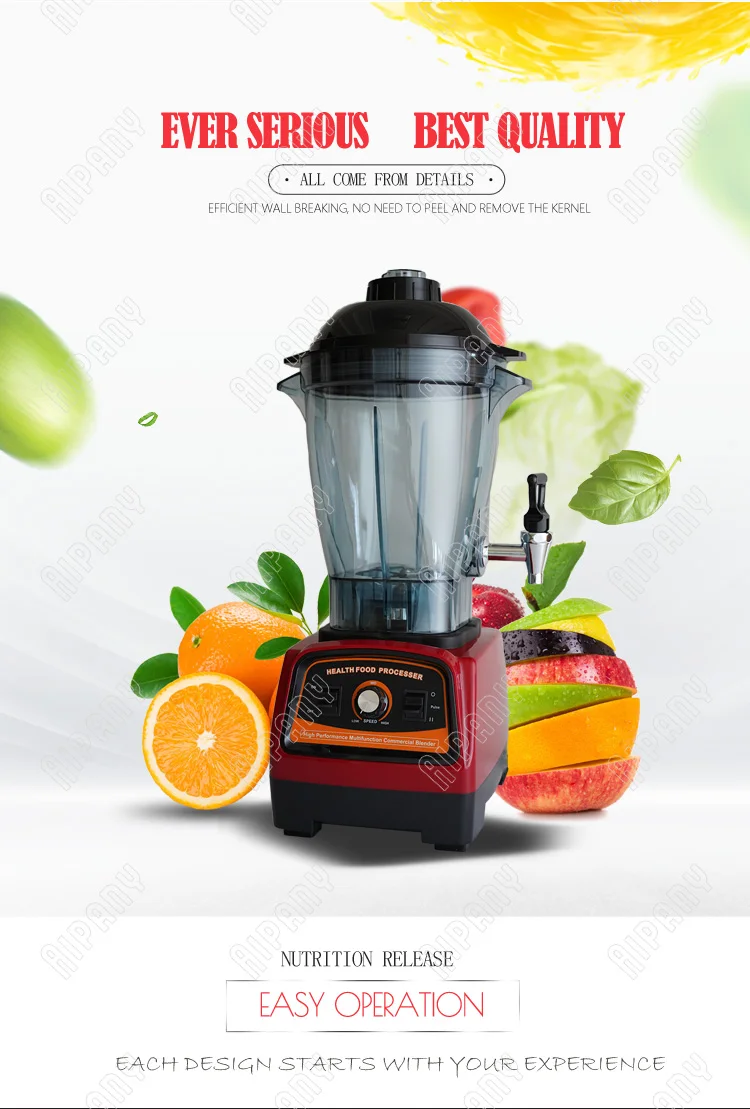 A7600 коммерческий кухонный блендер для смузи 3.3HP 2800 Вт еда без бисфенола-а миксер 6л Профессиональный liquidiser японский лезвие кухонный комбайн