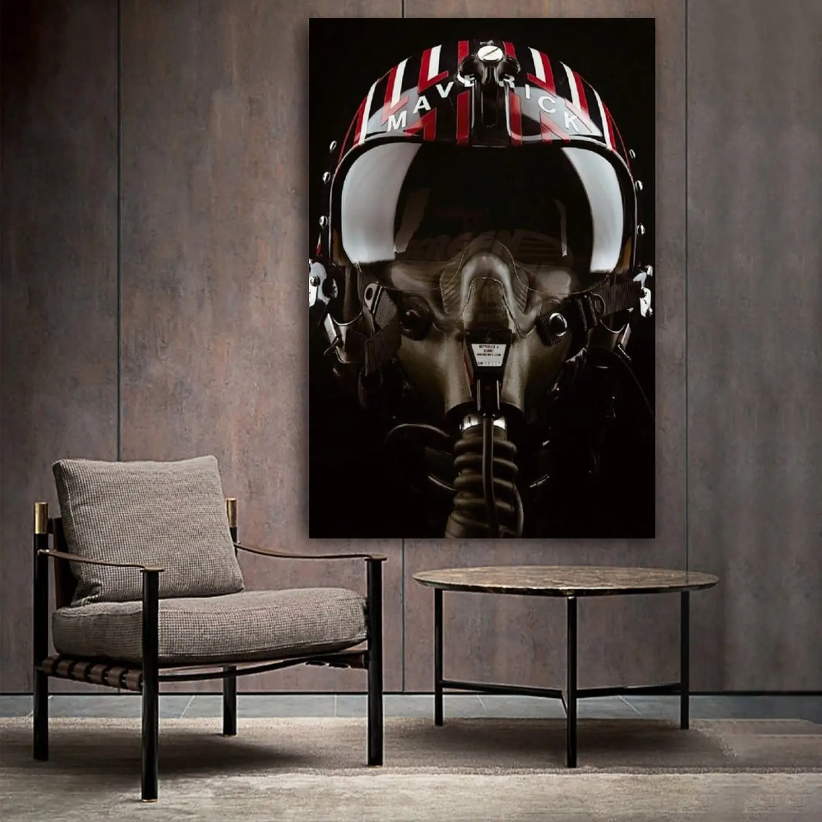 Top Gun Maverick Helmet Canvas Art Poster and Wall Art Picture Print