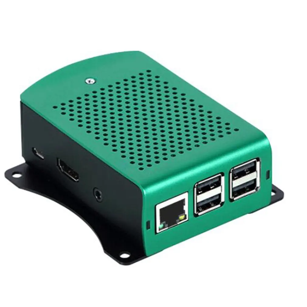 without fan Для Raspberry Pi 2 3 Модель B Plus алюминиевый серебристый зеленый черный корпус металлический корпус RPI 2 3 коробка совместима - Цвет: without fan