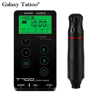 

Complete Tattoo Machine Kit Rotary Pen With Cartridges Needles Tattoo Gun Professional T700 Tattoo Power Supplies