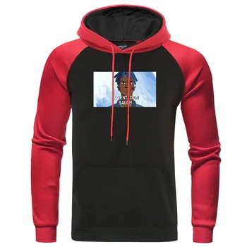 

xxxtentacion Men's Raglan Hoodie Sweatshirts Hip Hop singer Cartoon Print Pullover Fleece Warm Streetwear 2020 Autumn Hoodies