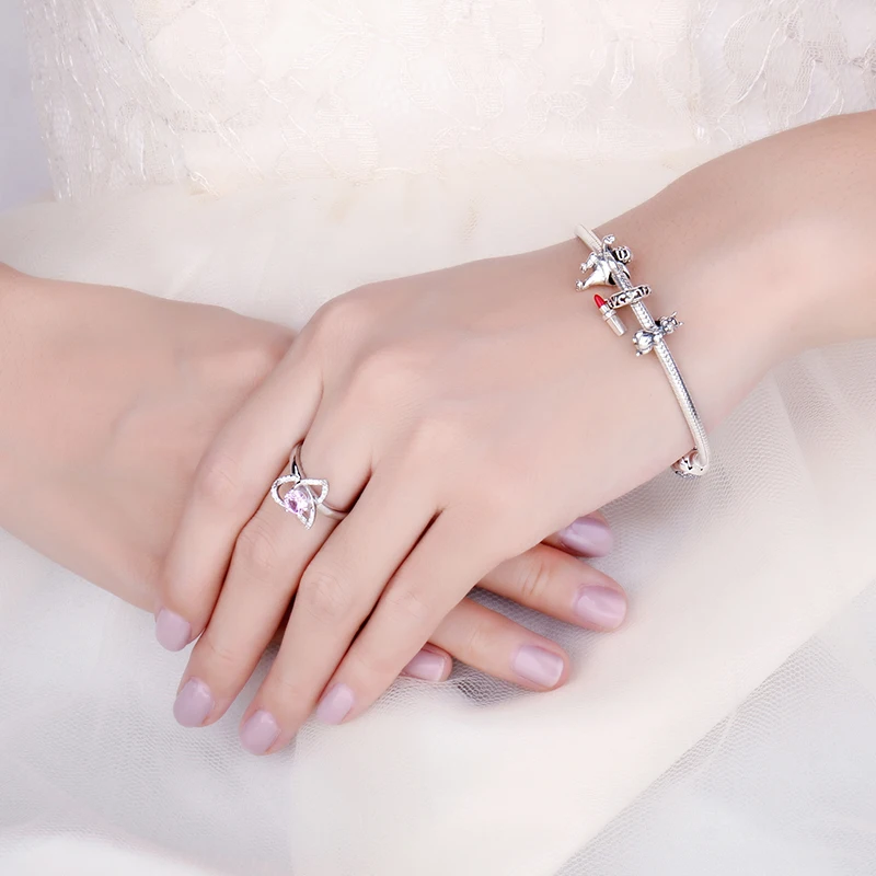 Ювелирное кольцо с троичным узлом, 3 лепестка, с розовым сапфиром, 925 пробы, серебро, для женщин, как красивые подарки, новинка, Лидер продаж