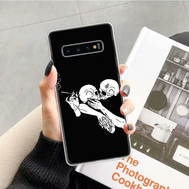 TR170-7 Забавный чехол с изображением черепа для samsung Galaxy Note 10, 9, 8, S10+ Lite, S9, S8, J4, J6, J8 Plus,, S7, S6 Edge, мягкий чехол для телефона C - Цвет: TR170-7