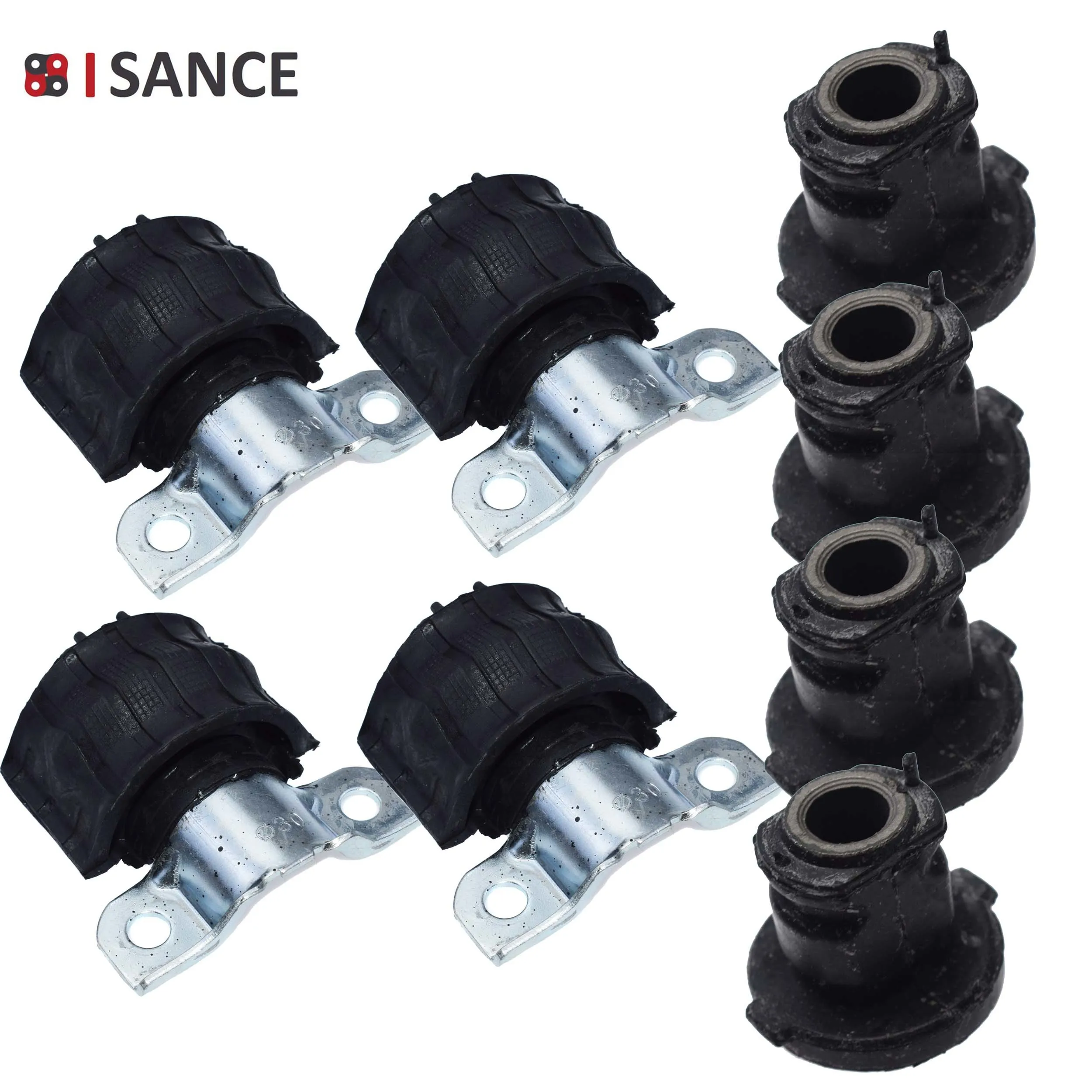 Front Sway Stabilizer Bar Steering Arm Rack Mount Bushing + Bracket For