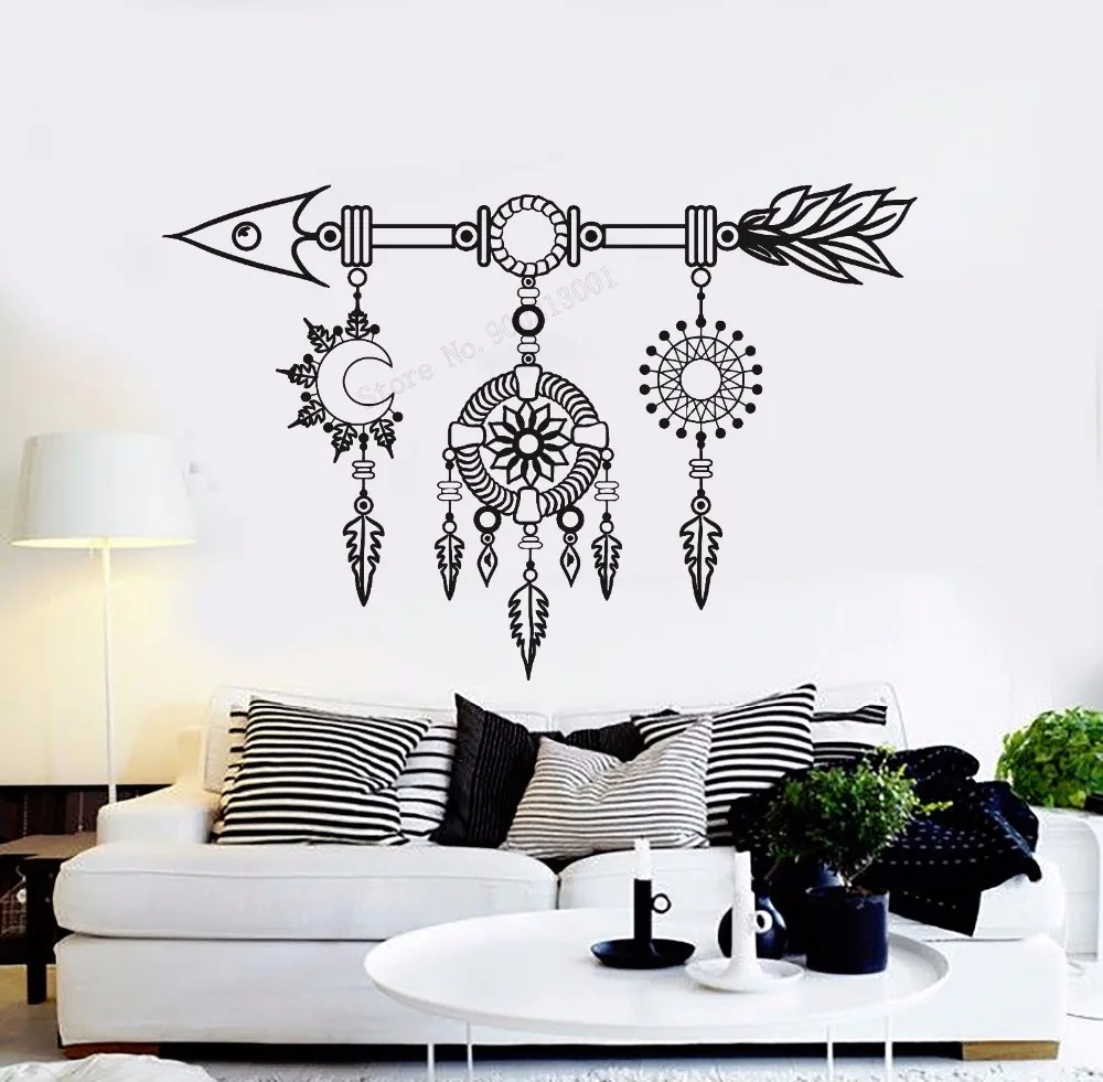 Художественная настенная наклейка со стрелками этнический Настенный декор