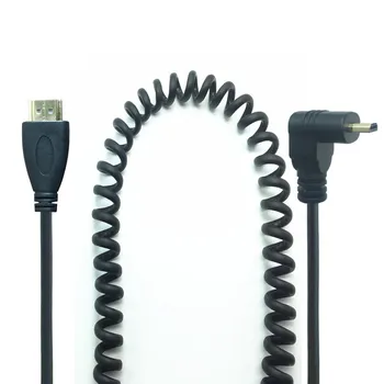 

Micro HDMI Cable Type A to Type D Up & Down & Left & Right Angled Elbow Spring Expand Cable 1080p Micro HDMI audio for Tablet
