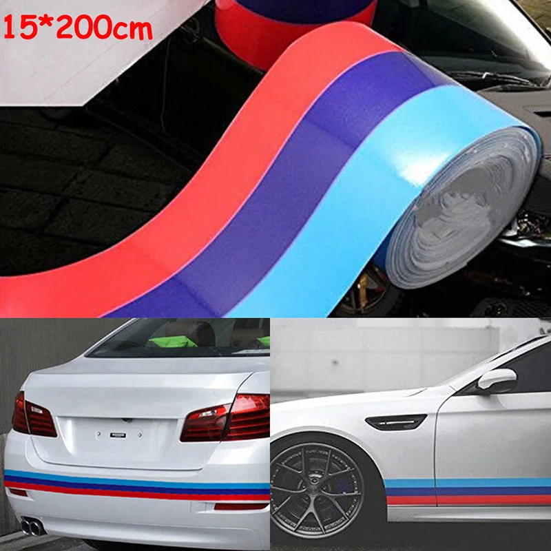 

15*200cm Sticker Tape Car Auto Truck Body M-ColorStripe DIY Self Adhesive Decal