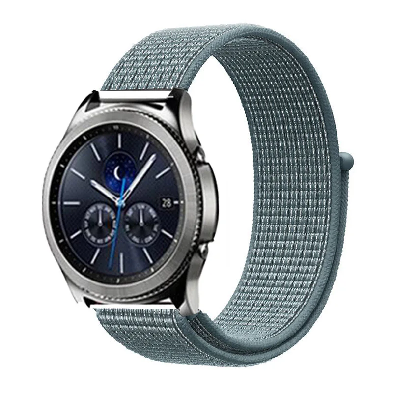 Galaxy watch 46 мм ремешок для samsung gear S3 Frontier 42 мм active 2 huawei watch gt ремешок amazfit bip нейлон 22 мм ремешок для часов 44 40 - Цвет ремешка: cclcstial teal 29