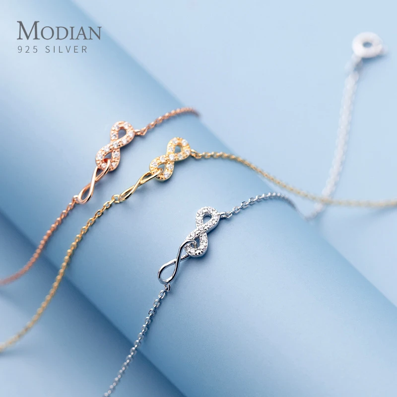 925 Sterling Silver Infinite Love Exquisite Chain Lady Anklet for Women Foot Bracelet Feet Jewelry anklet bracelets silver anklets ankle chain