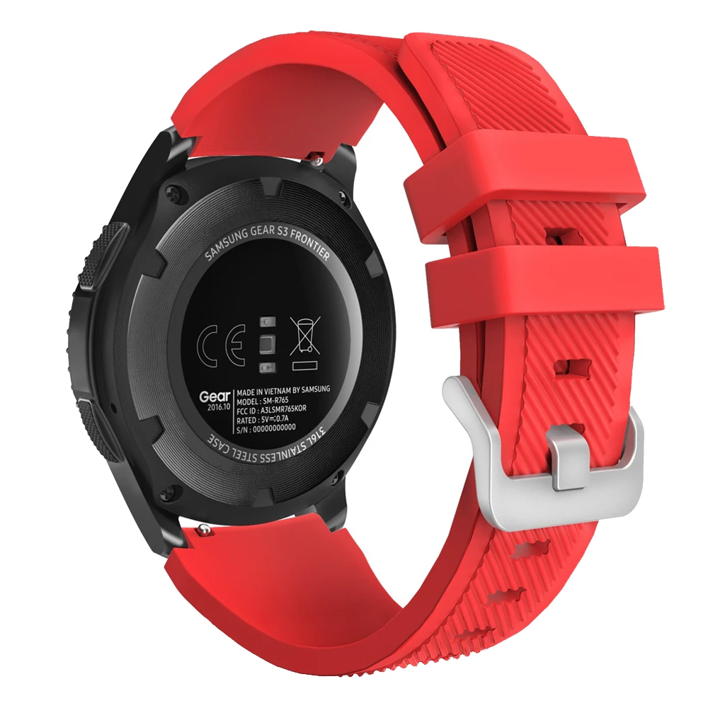 22 мм ремешок для часов Galaxy watch 46 мм samsung gear S3 Frontier ремешок для huawei watch GT браслет для Huami Amazfit Pace GTR 47 - Цвет ремешка: red