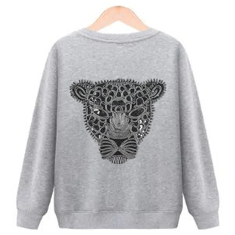 T shirt Women patch black sequins 285mm leopard deal with it biker patches for clothing stickers 3d t shirt mens free shipping