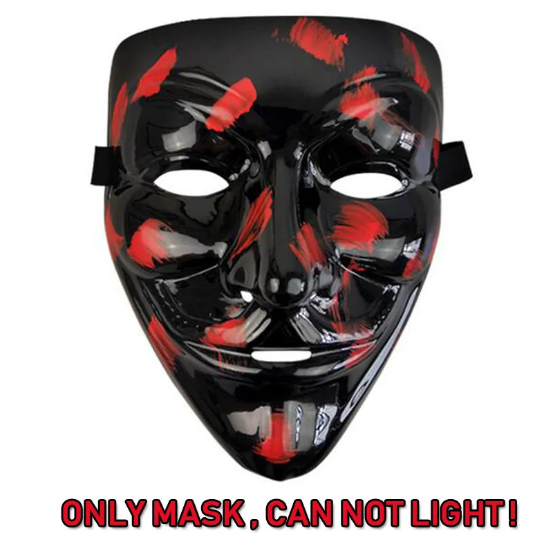 Рождественская маска, светодиодный светильник, Вечерние Маски, маска для продувки, год, большие Забавные Маски, карнавальный костюм, товары, светящиеся в темноте - Цвет: No Light Mask