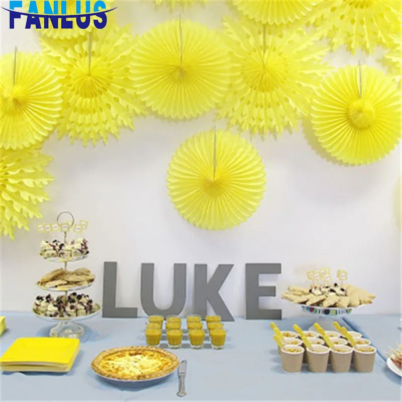 Tissue Paper Artificial Flower Fans Wedding Centerpieces Decorations Hanging Crafts Party Decoration Baby Shower Festival Decor | Дом и сад