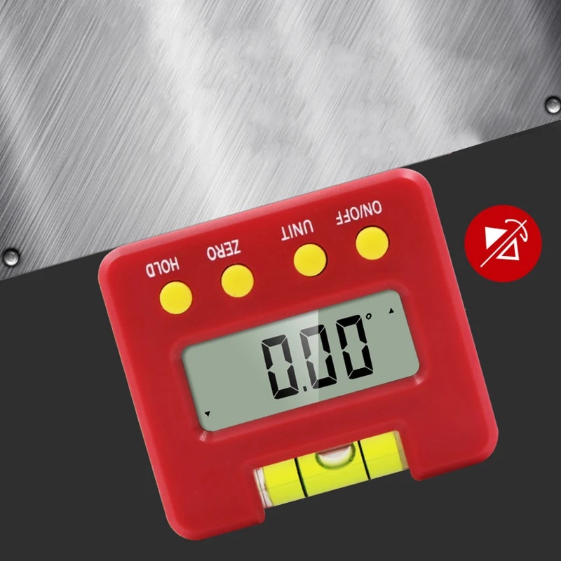 Electronic Angle Meter Protractor Level Ruler Digital Angle Finder Inclinometer with Horizontal Bubble Angle Flip Measurement