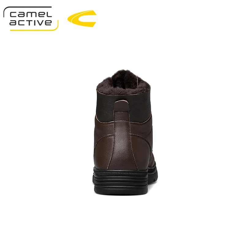Camel Active/Новинка; зимние мужские ботинки из натуральной кожи; теплые Качественные ботильоны; деловая обувь; рабочие мужские ботинки «Челси»