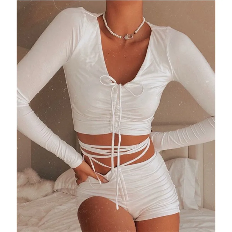 JULISSA MO осенняя Спортивная повседневная одежда Женский комплект из двух предметов