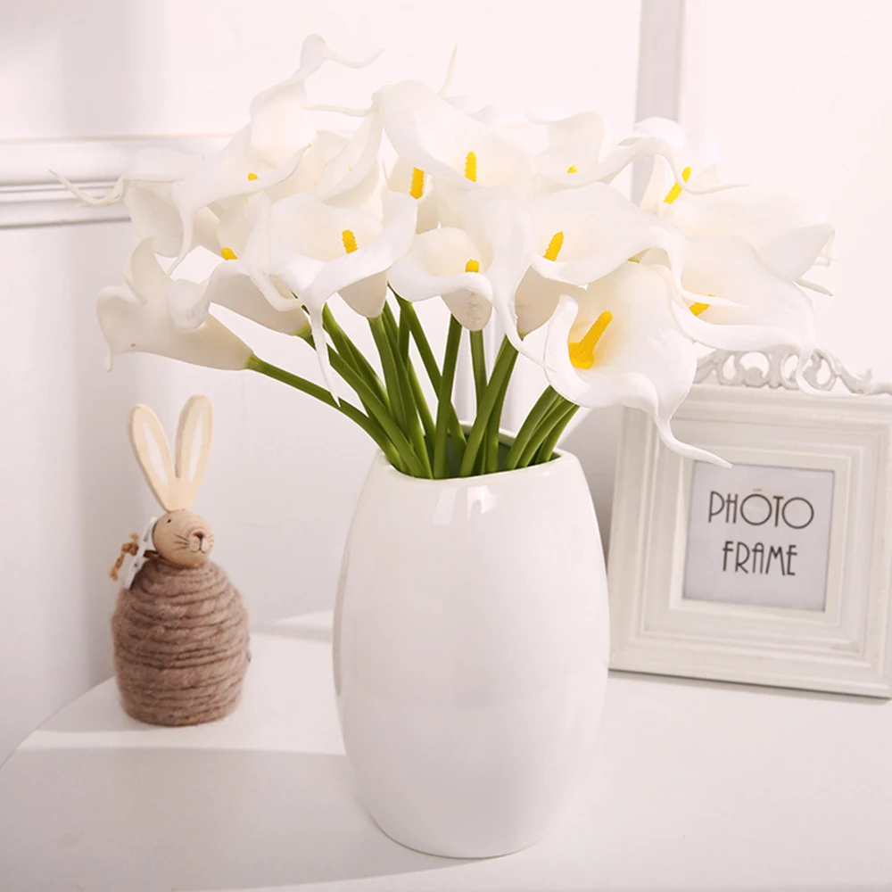 

10×Real Touch Calla Lilies Cala Lilly Lily Artificial Flowers Fake Silk Flower
