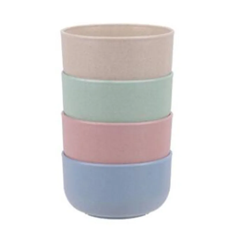 

4pcs/set Wheat Straw Bowl Colorful Children Tableware Eco-friendly Bowl Kids Eating Dinnerware Noodle Bowl Food Container