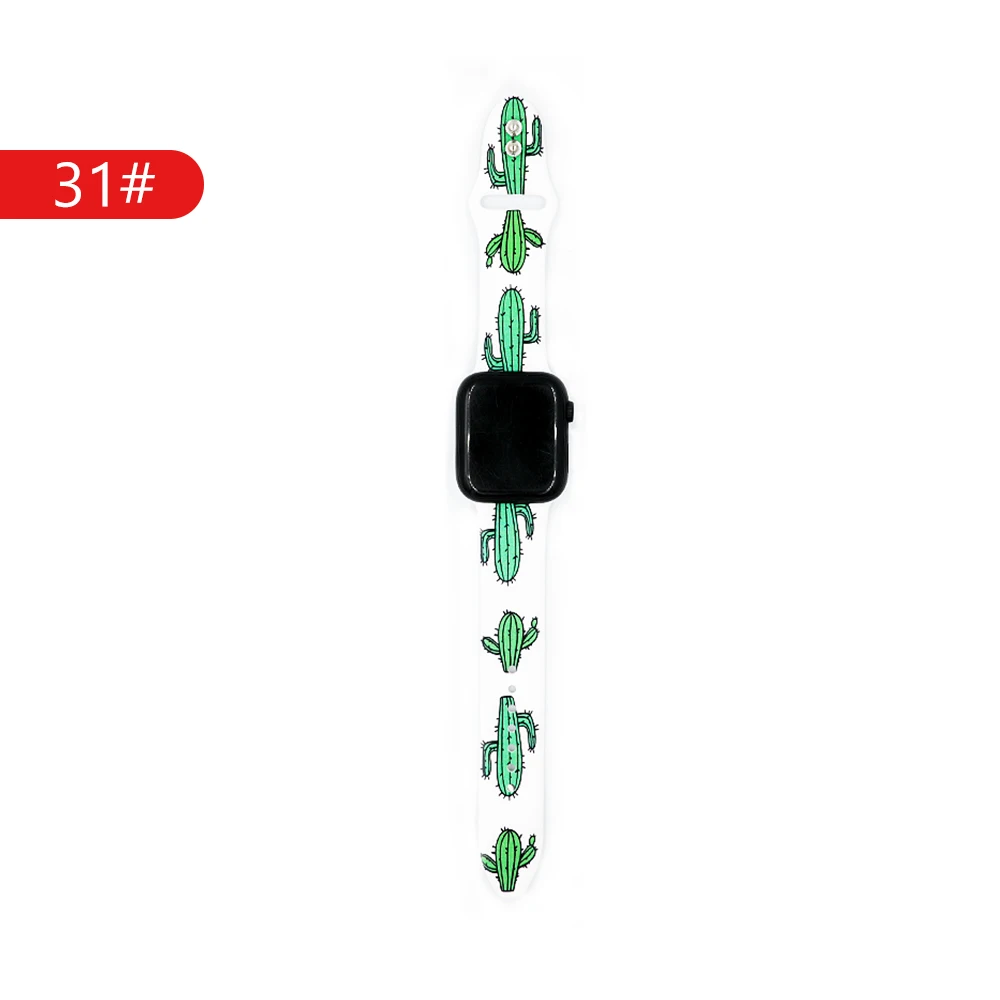 Ремешок для apple watch band 4 5 44 мм 40 мм correa iwatch band 42 мм 38 мм силиконовый Браслет apple watch 4 3 2 1 аксессуар для часов - Цвет ремешка: 31