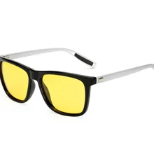 Поляризованные мужские и женские солнечные очки ночного видения вождения желтые линзы винтажные квадратные мужские и женские солнцезащитные очки для мужчин высокого качества
