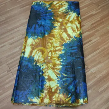 

african brocade fabric 2019 high quality bazin riche fabric latest tie dry fabric for women dress 5yard/lot