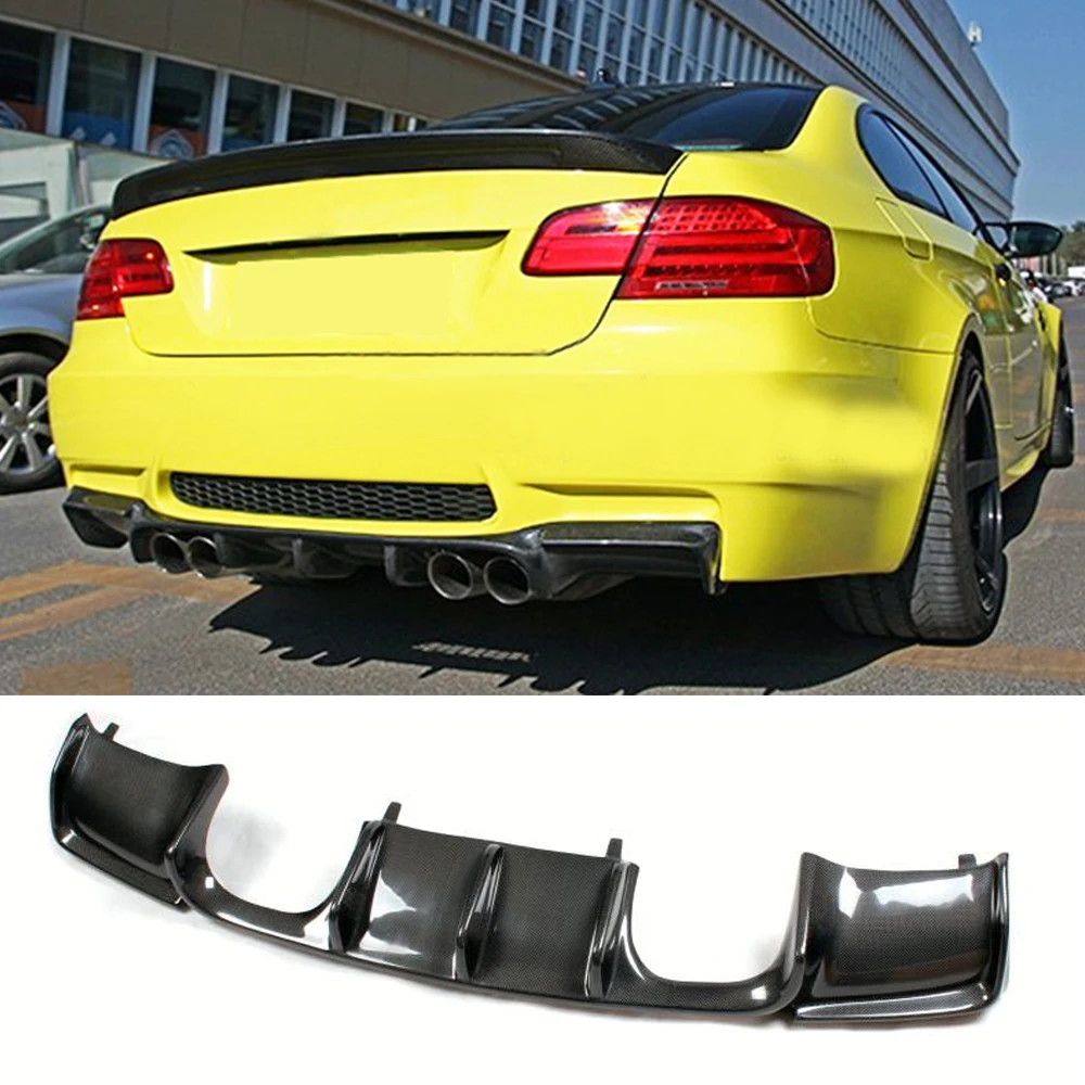 Диффузор из углеродного волокна для заднего бампера BMW E92 Coupe E93 Convertible M3 2008 2013 Non 4