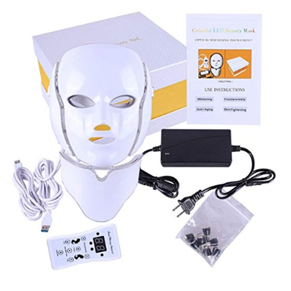 

Ofanyia 7 Colors LED Face Mask for Facial and Neck Skin Rejuvenation Anti Aging Light Photon Therapy Beauty Led Facial Mask