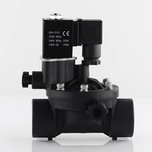 220 В 2 способа с ручным управлением пластиковый электромагнитный клапан нормально закрытый или открытый водяной клапан с ручным переключателем и регулировкой потока