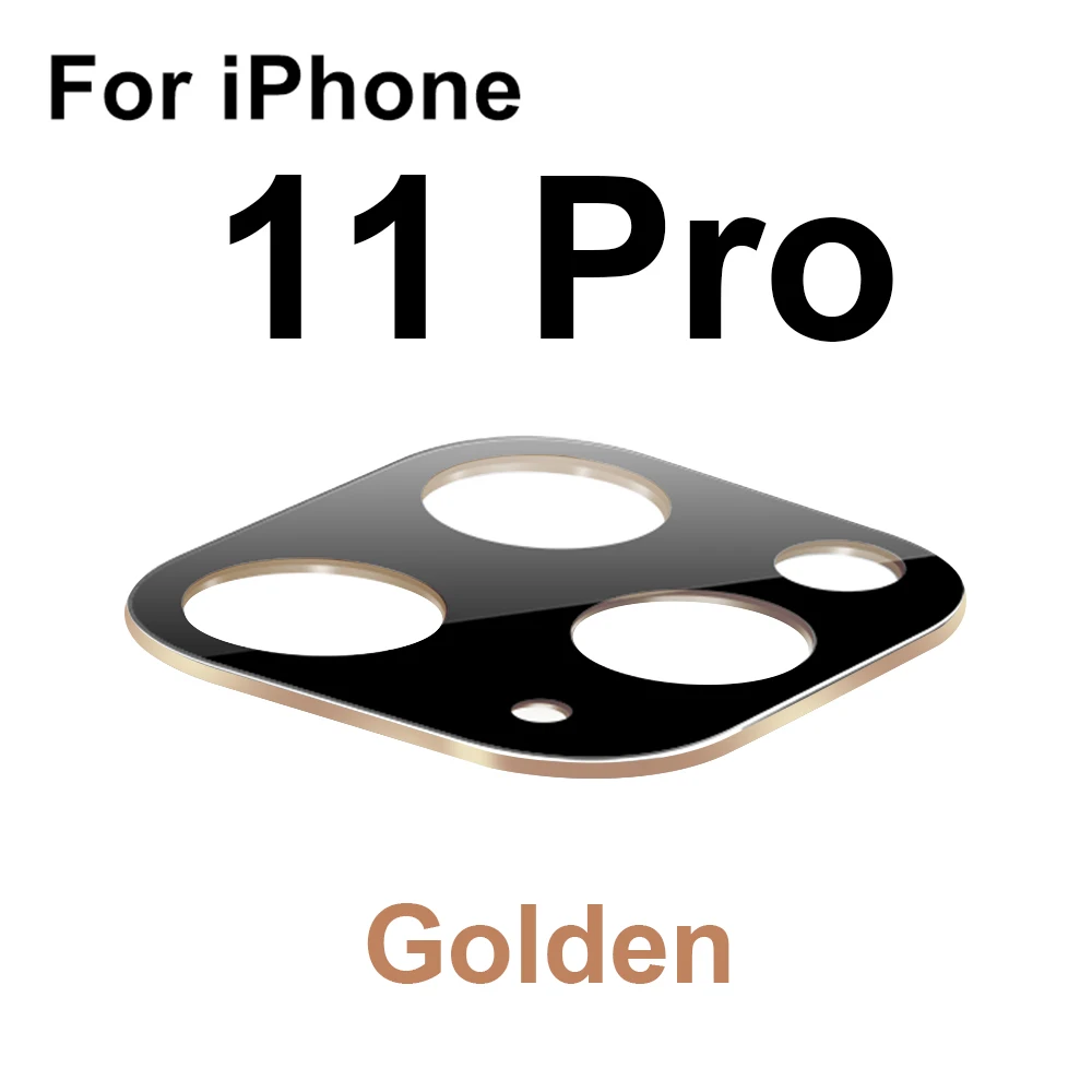 Golden 360 Защитный чехол для объектива камеры для iPhone 11 Pro 11Pro Max, металлическая защитная пленка для объектива для iPhone11 Pro Max, чехол s - Цвет: Golden