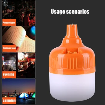 

LED solar lamp light portable super bright bulb durable portable Panel kitchen waterproof camping farm graden park Xiao Hua