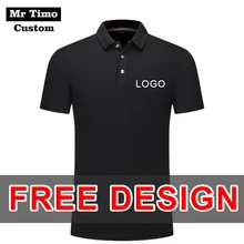 Summer Casual Men And Women Short-Sleeved Design Polo Shirts Custom Logo Embroidery Printing  DIY Tops