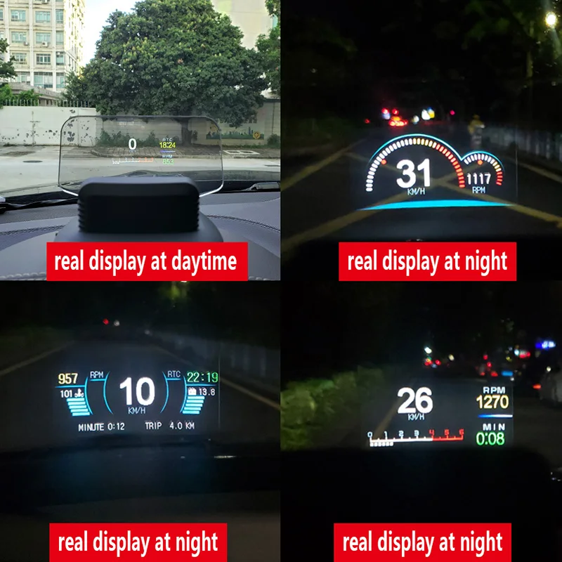 KAJARN HUD C1 лобовое стекло проект OBD2+ gps для автомобиля с бликами щит Спидометр превышение Предупреждение предупреждающий код Head Up дисплей проэктор