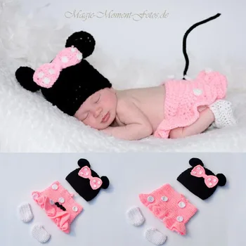 

Dvotinst Newborn Photography Props for Baby Girls Baby Boy Cute Animal Outfits Knit Clothes Fotografia Studio Shoot Photo Props