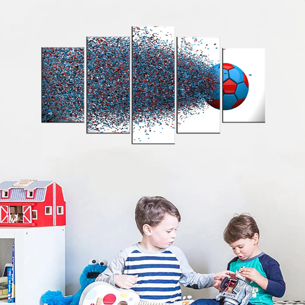 Football Kid'S Room Decor Soccer Color Pictures For Living Room Canvas Painting Sport Poster Print Modern Home Decor Dropship