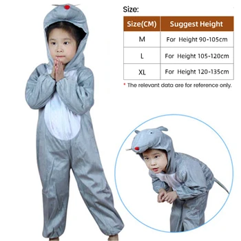

Children Mouse Coaplay Costumes Kids Kindergarten Performance Cartoon Halloween Christmas Party Role Play Lovely Jumpsuits