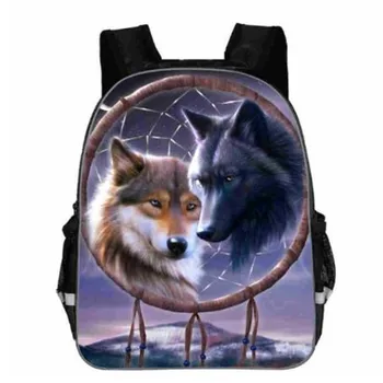 

Animal Wolf Backpack for Teenager Boy Girls Daypack Women Men Rucksack Children School Bags Students Backpack Kids Bookbag