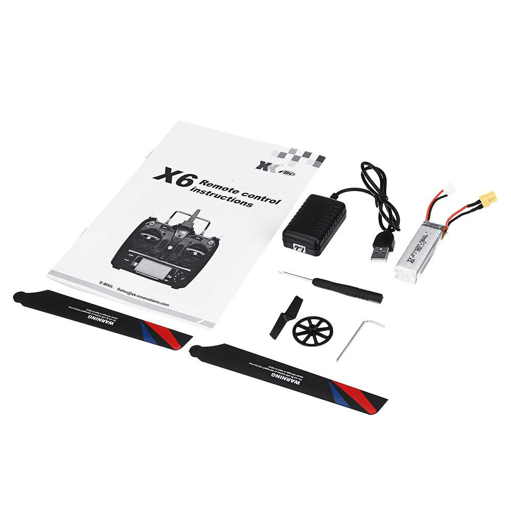Xk K130 6ch бесщеточный 3d6g система Flybarless Rc вертолет с передатчиком Rtf Совместимость с Futaba S-fhss