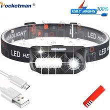 

Ultra Bright Head Light LED Headlamp Outdoor camping XPE+COB USB charging Fishing headlights Waterproof flashlight by 18650