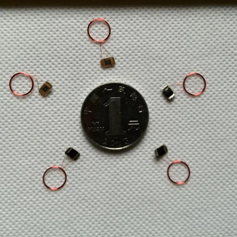 10 unids/lote 13,56 MHz ISO14443A diámetro 9mm IC etiquetas RFID etiqueta NFC 213 COB bobina de chip y Antena